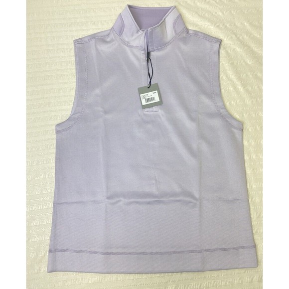 Hickey Freeman 1/4 zip vest Men’s Size Medium‎ Color: Orchid Striped Golf Vest - Picture 1 of 13